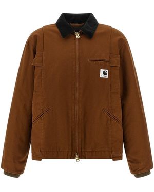 Sacai X Carhartt Wip Capsule Jacket - Brown