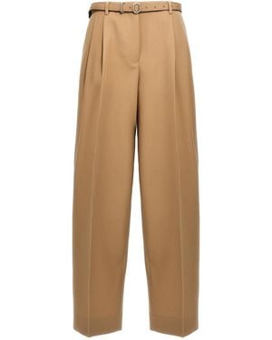 Jil Sander 'Gabardine Belt' Trousers - Natural