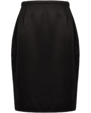 Saint Laurent Satin Skirt - Black