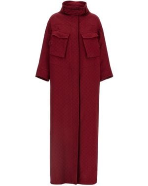 Gucci Coat 'Viscose Couture Gg' - Red
