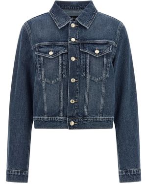 7 For All Mankind 'darted Shrunken' Jacket - Blue