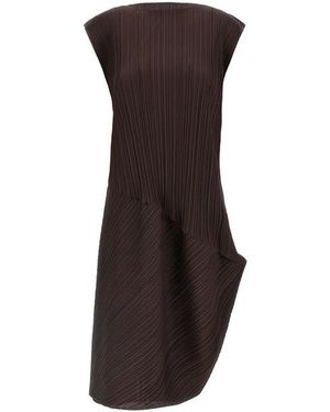 Pleats Please Issey Miyake Abito Midi - Marrone