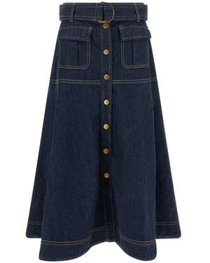 Zimmermann Gonna Denim - Blu