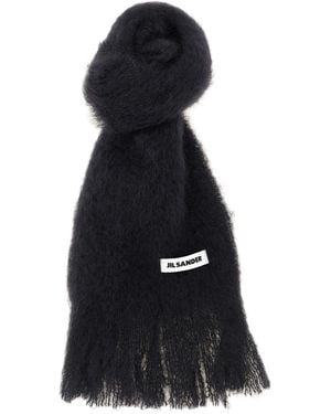 Jil Sander Small Mohair Scarf - Black