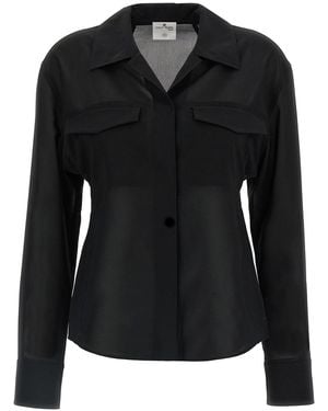 Courreges Hemd 'Pocket Cotton Shirt' - Schwarz