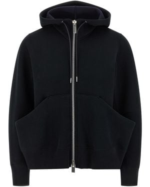 Sacai Kapuzenpullover "Sponge Hoodie" - Schwarz