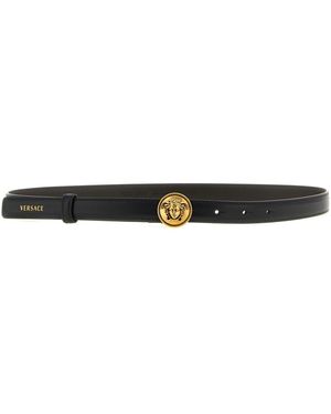 Versace 'medusa' Buckle Belt - Black