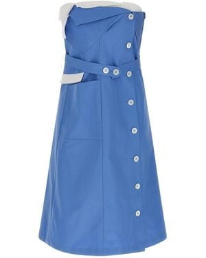 Miu Miu Deconstructed Mini Dress - Blue