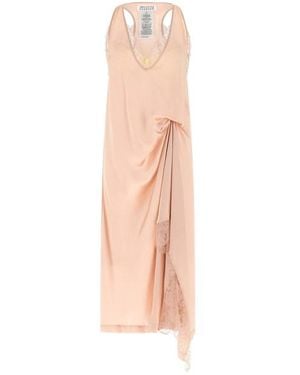 Maison Margiela Abito 'Silk Lace Slip Midi Dress' - Bianco