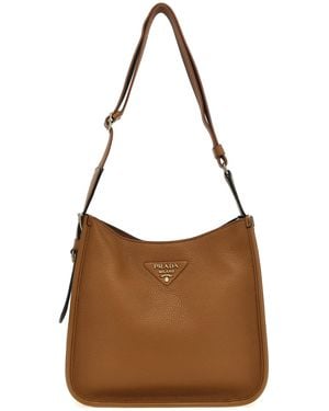 Prada 'Hobo' Crossbody Bag - Brown
