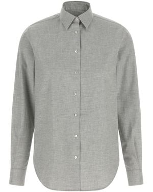 Xacus Hemd Aus Baumwollflanell - Grau
