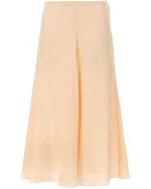 Fendi 100% Silk Skirts - Natural