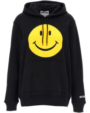 Moschino 'Happy Face' Sweat À Capuche - Blue