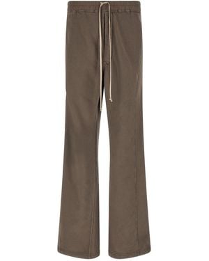 Rick Owens Wide Pusher Trousers With Snap Buttons - Brown