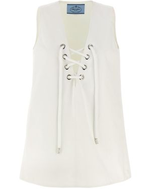 Prada Old Satin Dress - White