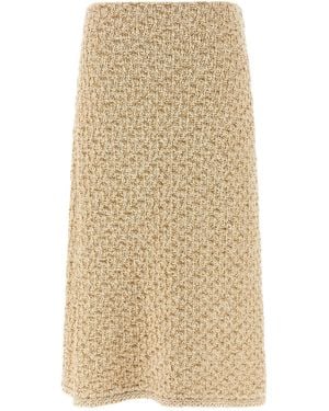 Fabiana Filippi Cotton Midi Skirt - Natural