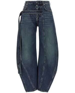 Jean Paul Gaultier 'the Blue Denim Strap' Jeans