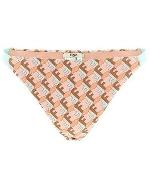 Fendi Slip Bikini 'Ff Waves' - Bianco