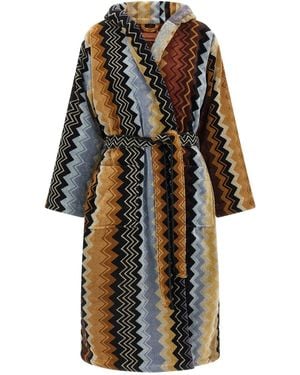 Missoni 'giacomo' Hooded Bathrobe - Multicolour