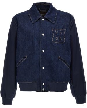 Wales Bonner 'the Echo Denim Varsity' Jacket - Blue