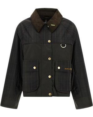 Barbour 'tartan Spey' Jacket - Black