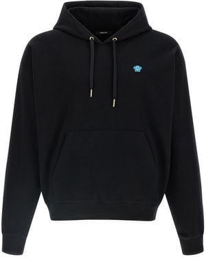 Versace 'medusa' Patch Hoodie - Black