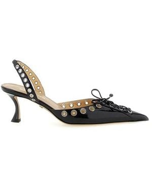 Mach & Mach 'crystalized Corset' Slingback - Black