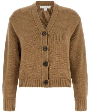 Vince Kaschmir-Cardigan Mit V-Ausschnitt - Natur