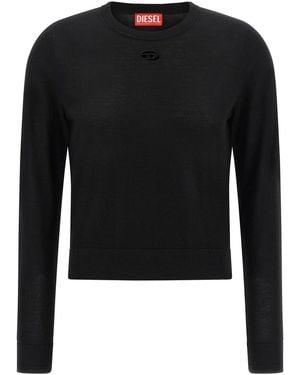 DIESEL Pullover Mit Cut-Out Oval D Logo - Schwarz