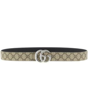 Gucci Gg Marmont Reversible Belt - Black