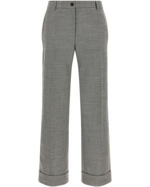 Alberto Biani Trousers With Cuffed Hem - Grey