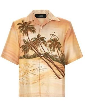 Amiri Camicia Bowling 'Palms Se Camp' - Neutro