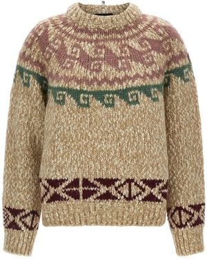 Moncler Jacquard-Pullover - Natur