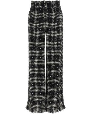 GIUSEPPE DI MORABITO Prince Of Wales Trousers - Black