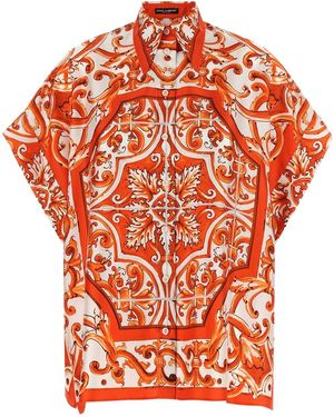 Dolce & Gabbana 'maiolica' Shirt - Orange
