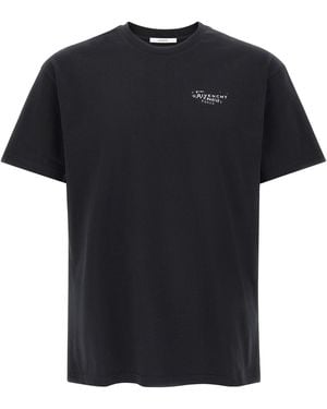 Givenchy T-Shirt With Distressed Stamp Logo - Black