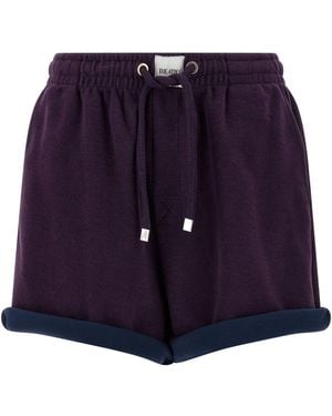The Attico American Fleece Shorts - Blue