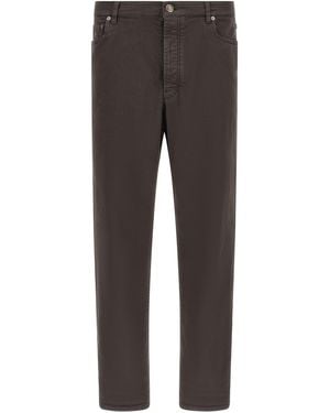 Brunello Cucinelli Garment-Dyed Denim Jeans - Grey