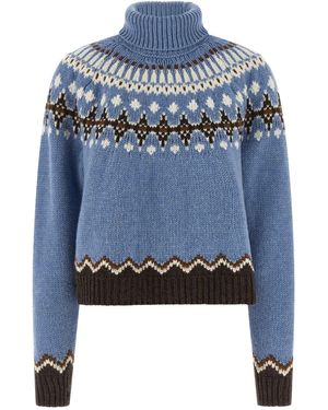 Alanui 'Sweet Winter' Turtleneck Jumper - Blue