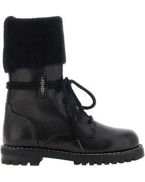 Fendi ' Commando' Ankle Boots - Black