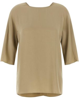 Max Mara Blouse Back Knot Detail - Natural
