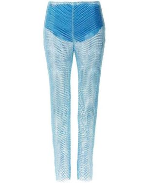 GIUSEPPE DI MORABITO Pantalone mesh strass - Blu