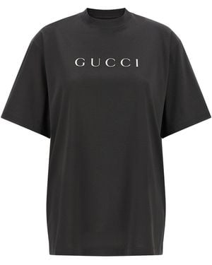 Gucci T-Shirt Logo Glitter - Nero