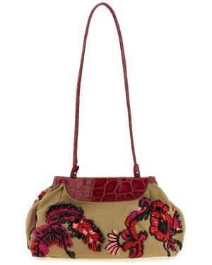Dries Van Noten Embroidery Clutch - Red
