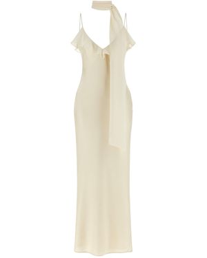 ROTATE BIRGER CHRISTENSEN Slip Dress With Scarf - White