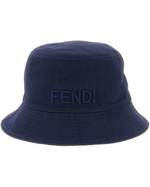 Fendi Reversible Denim Bucket Hat - Blue