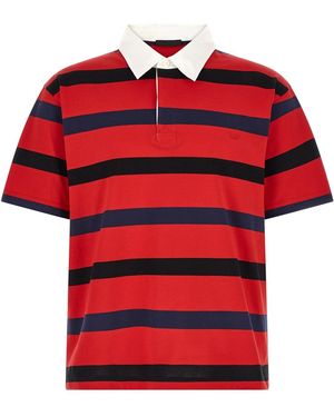Prada Striped Polo Shirt - Red
