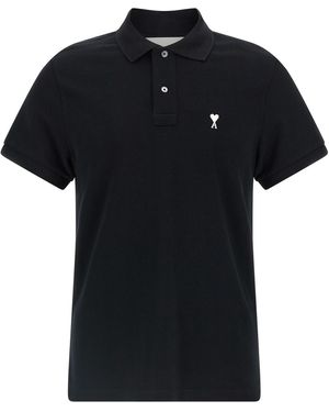 Ami Paris Polohemd "Ami De Coeur" - Schwarz
