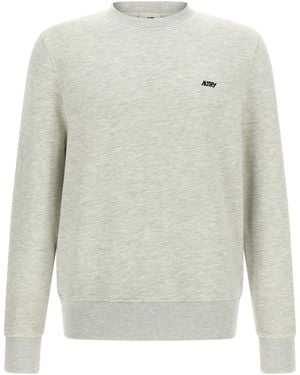 Autry Logo Embroidery Sweatshirt - White
