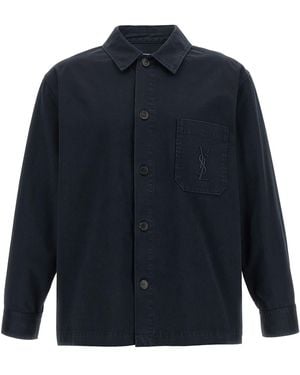 Saint Laurent 'cassandre' Overshirt - Blue